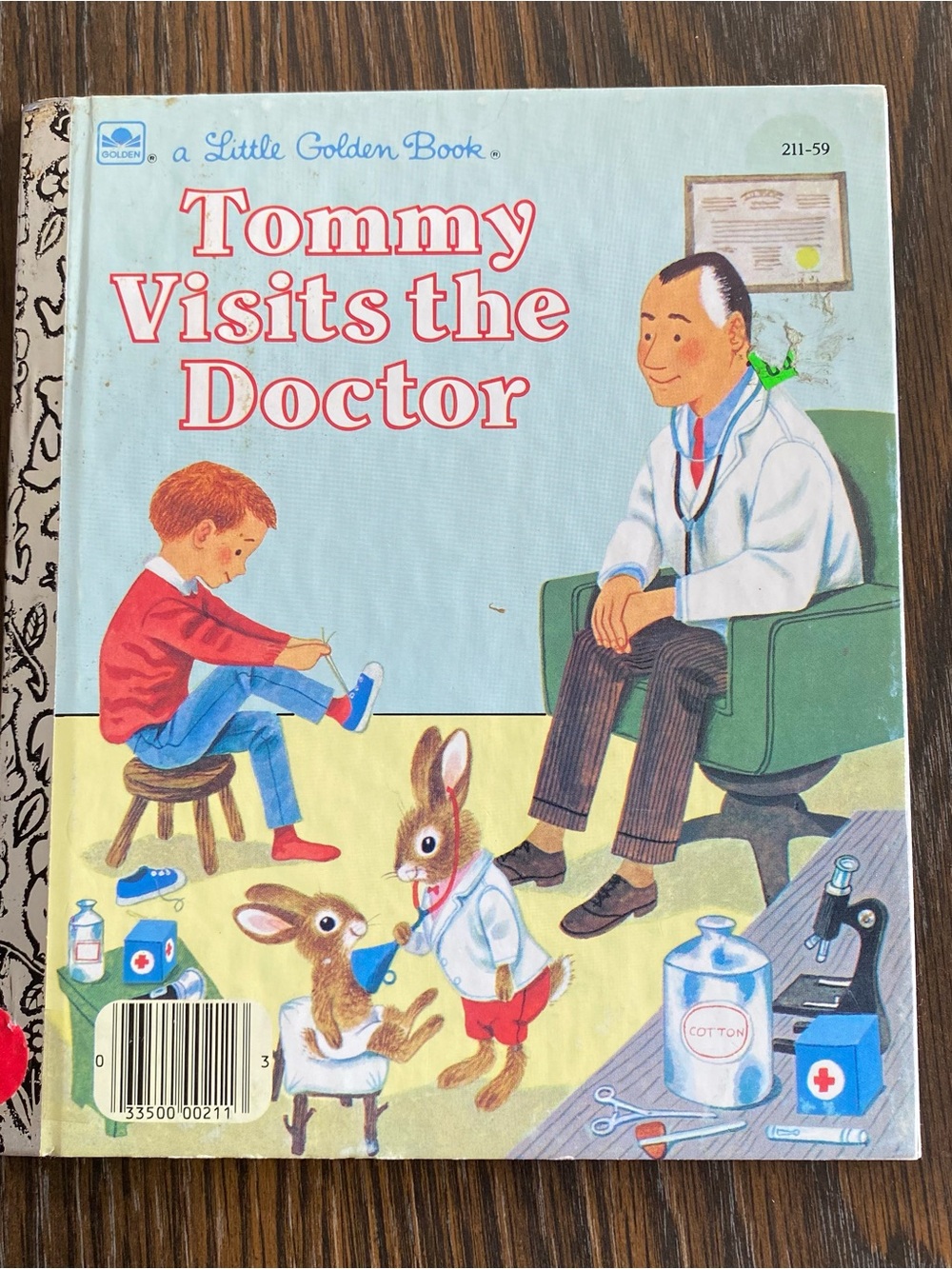 Little Golden Book Tommy Visits the Doctor - Blue/Red Cover
